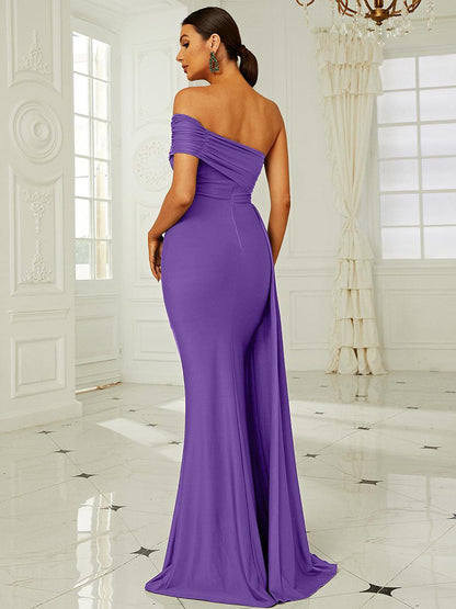 Draping Emerald Green Dress