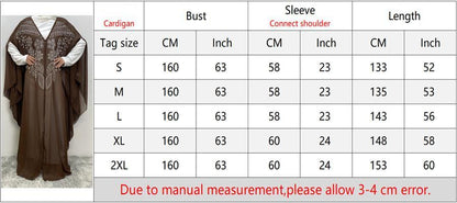 Muslim Rhinestone Cardigan Dress