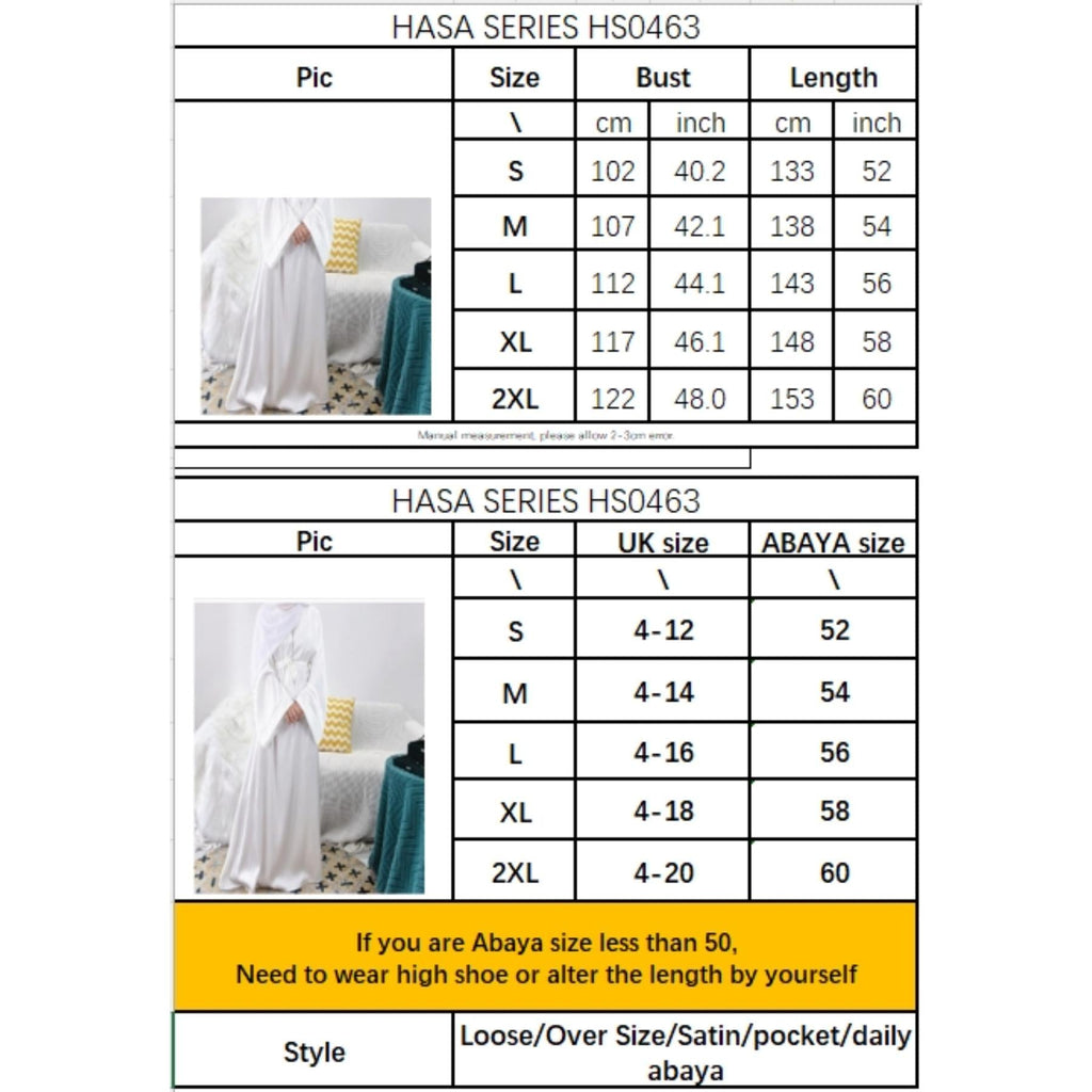 Satin Solid Color Abaya with Zip Pockets