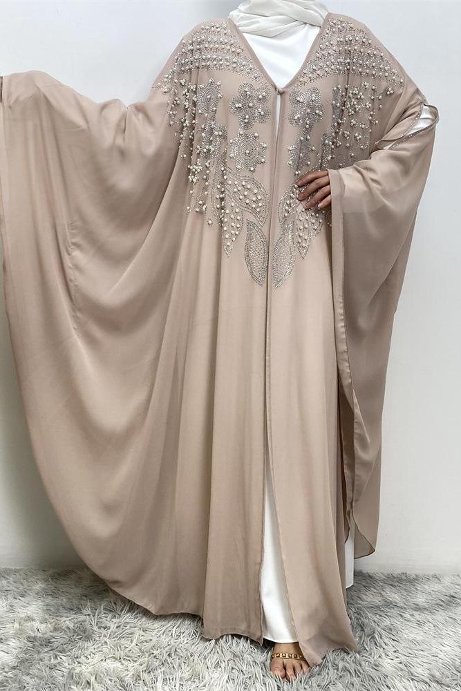 Muslim Rhinestone Cardigan Dress