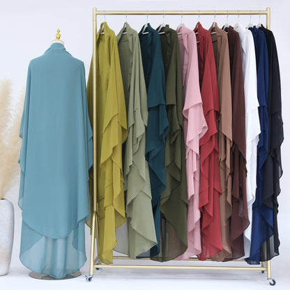 Double Layered Chiffon Large Swing Headscarf