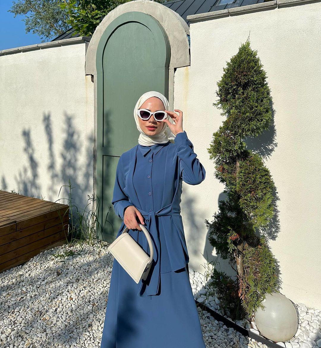 2pcs Set Long Sleeved Lace Up Shirt with Dress