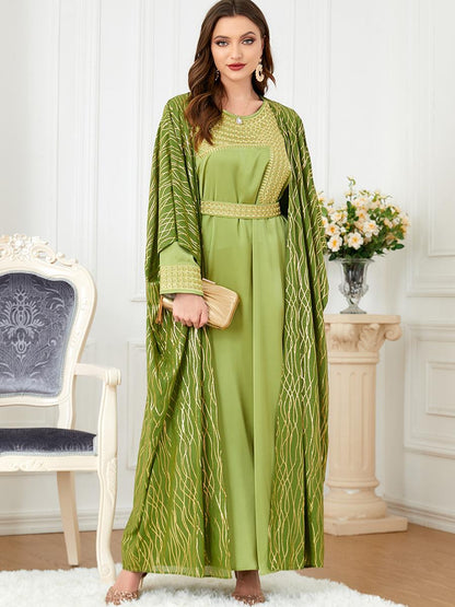 2pcs Inner Dress  with Cardigan