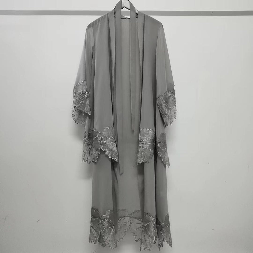 1pcs Lace Embroidery Double-Layer Cardigan