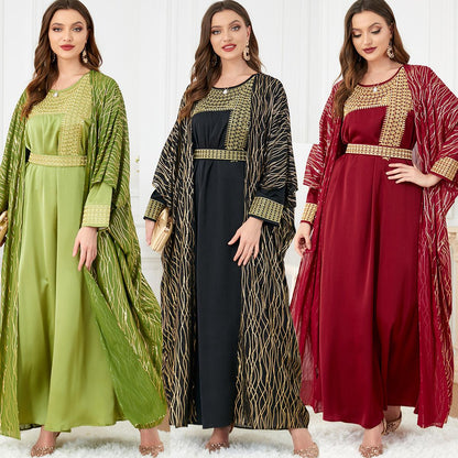 2pcs Inner Dress  with Cardigan