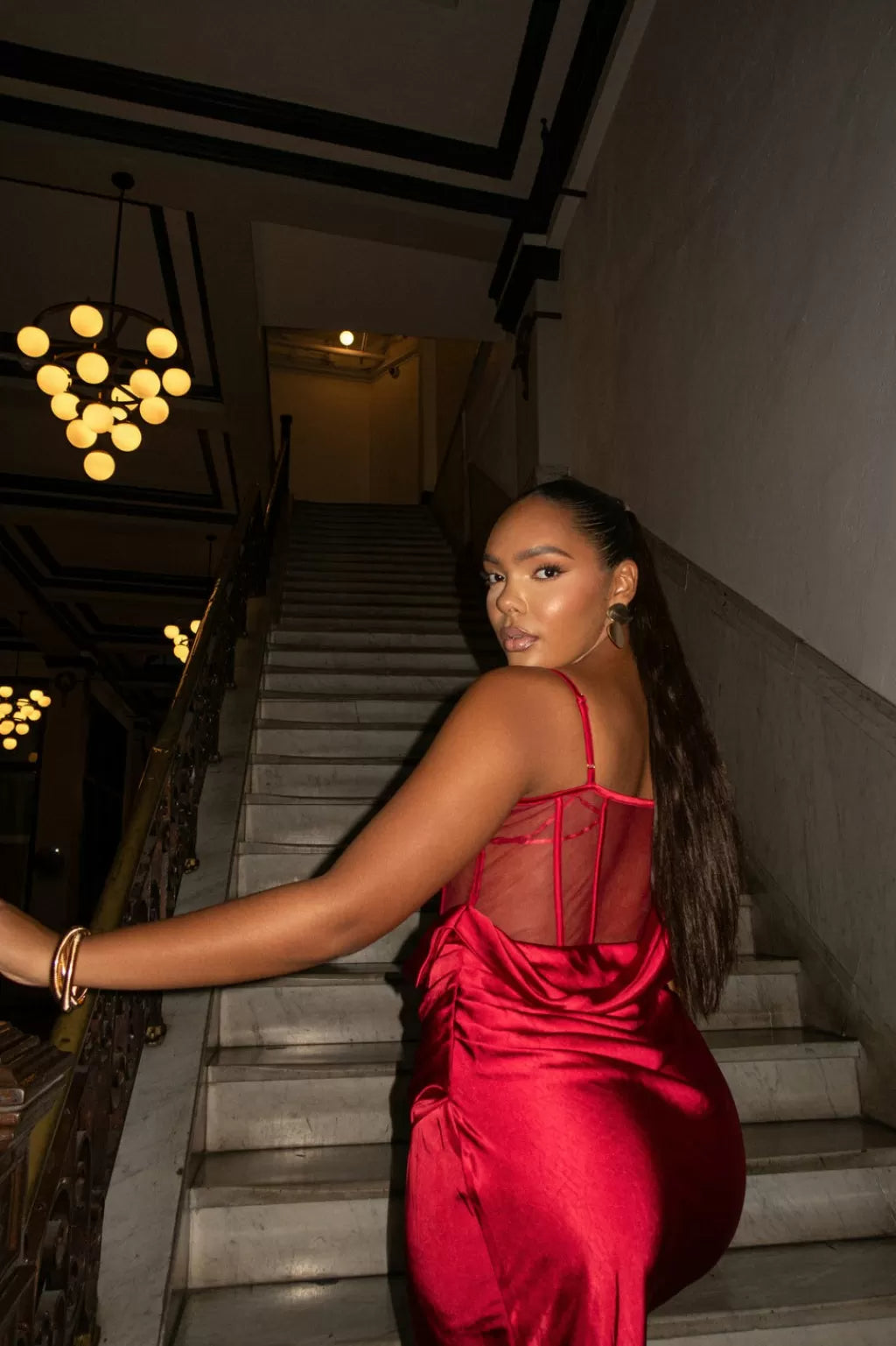 alice Red Anastacia Drape Maxi Dress