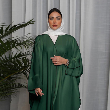 White Panelled Abaya Robe