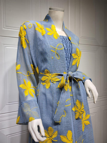 2pcs Inner Dress  with Cardigan