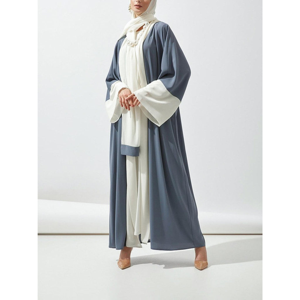 2pcs Set Nidha Medium Length Abaya and Headscarf (UK4-UK28,5'3-5'7)