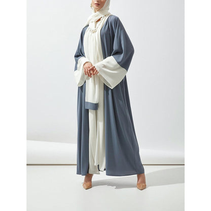2pcs Set Nidha Medium Length Abaya and Headscarf (UK4-UK28,5'3-5'7)