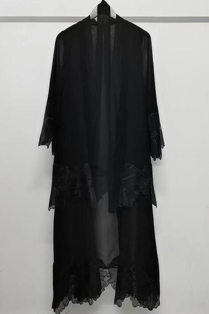 1pcs Lace Embroidery Double-Layer Cardigan