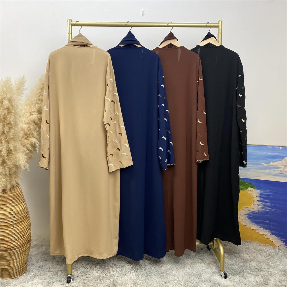 Explosions Heavy Industry Embroidery Cardigan Abaya