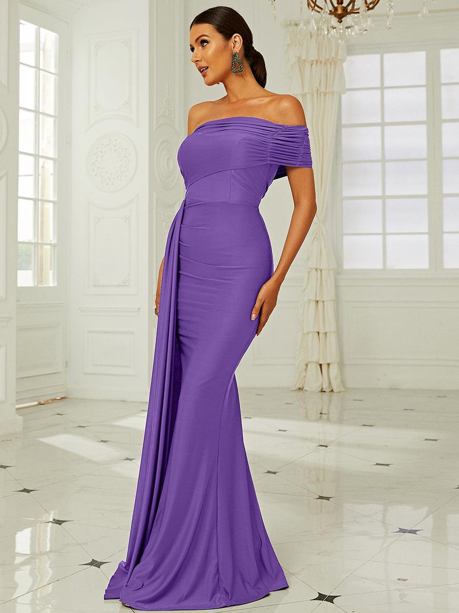 Draping Emerald Green Dress