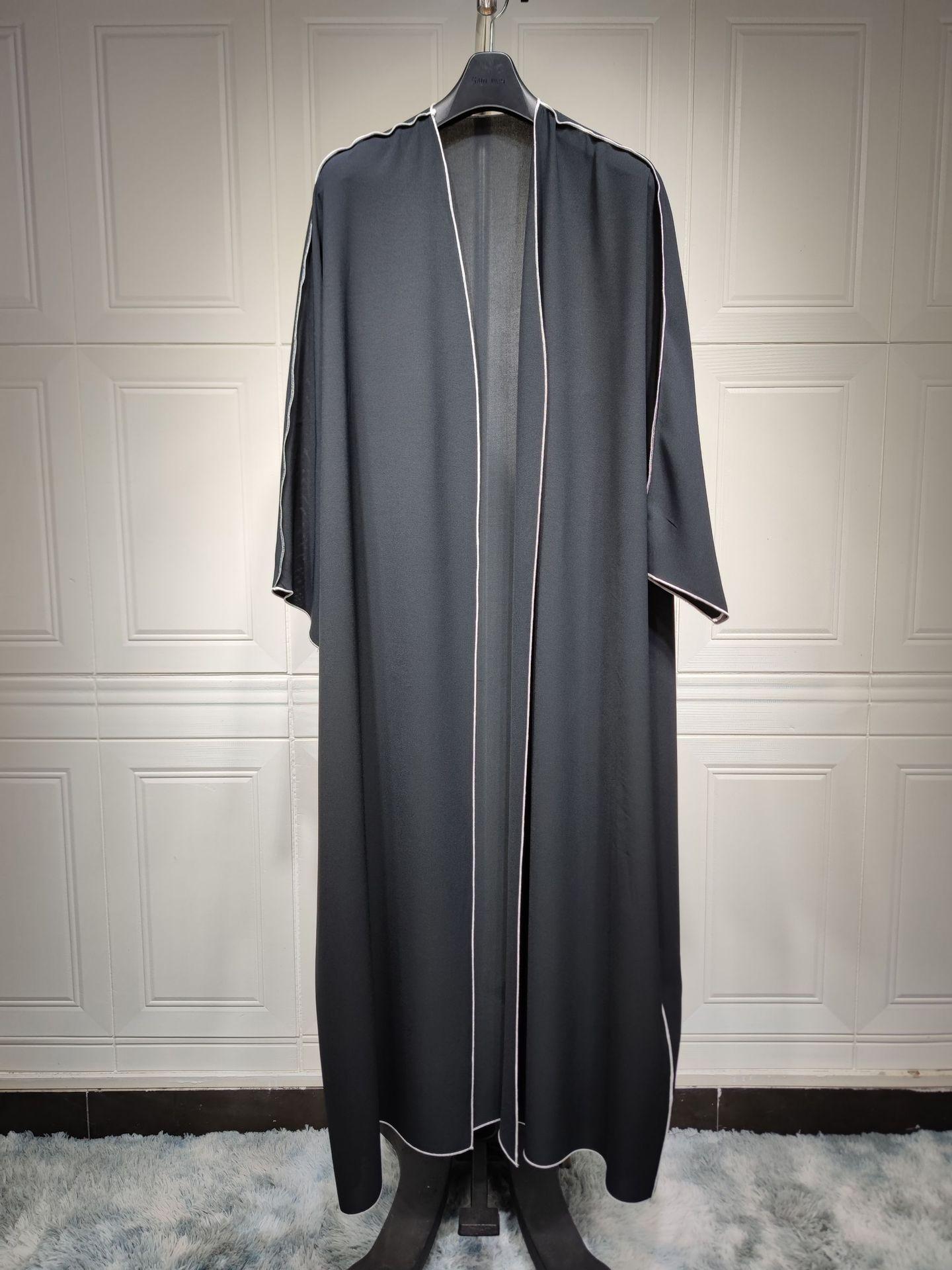 White Panelled Abaya Robe