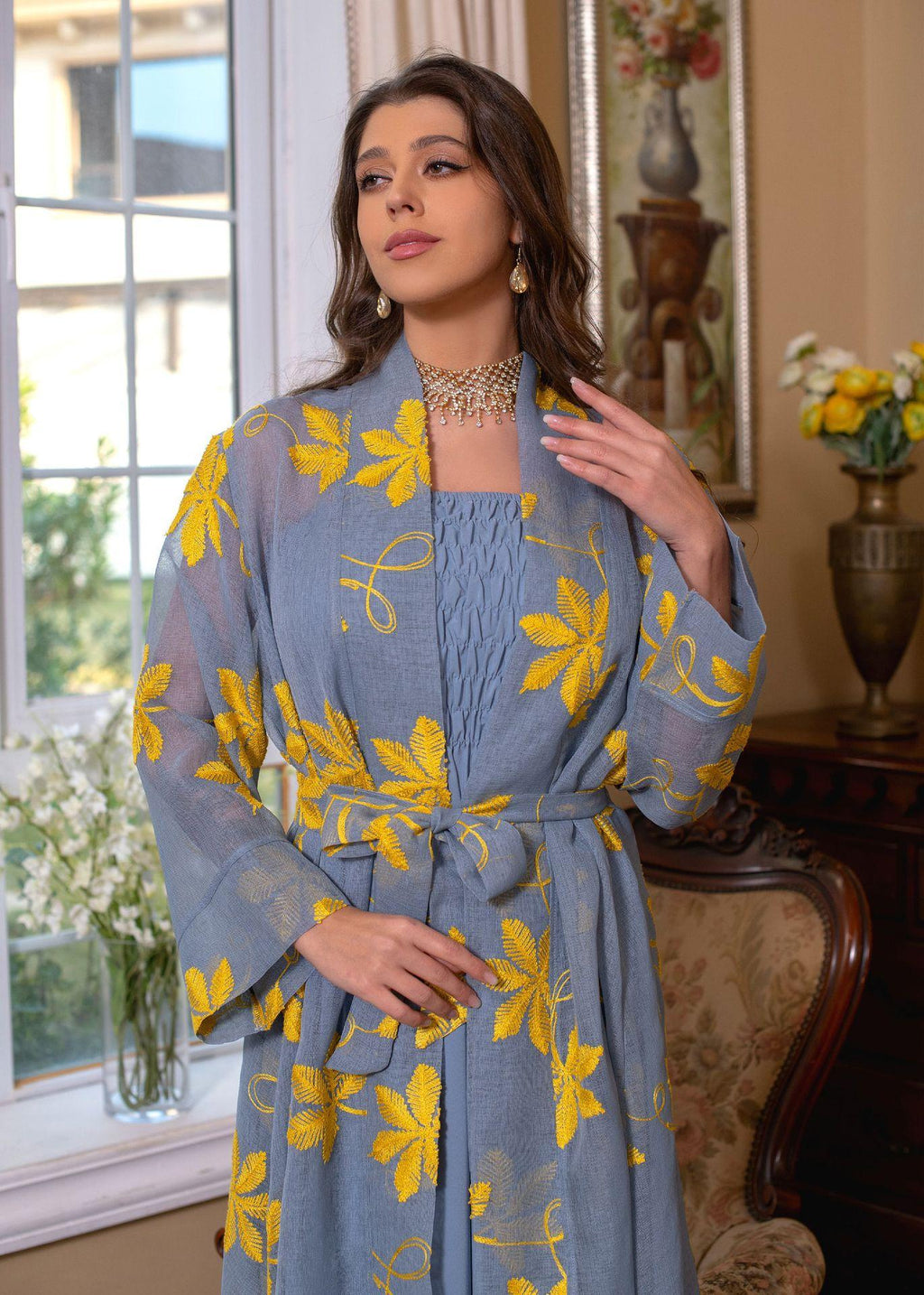 2pcs Inner Dress  with Cardigan