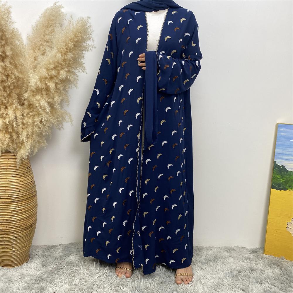 Explosions Heavy Industry Embroidery Cardigan Abaya