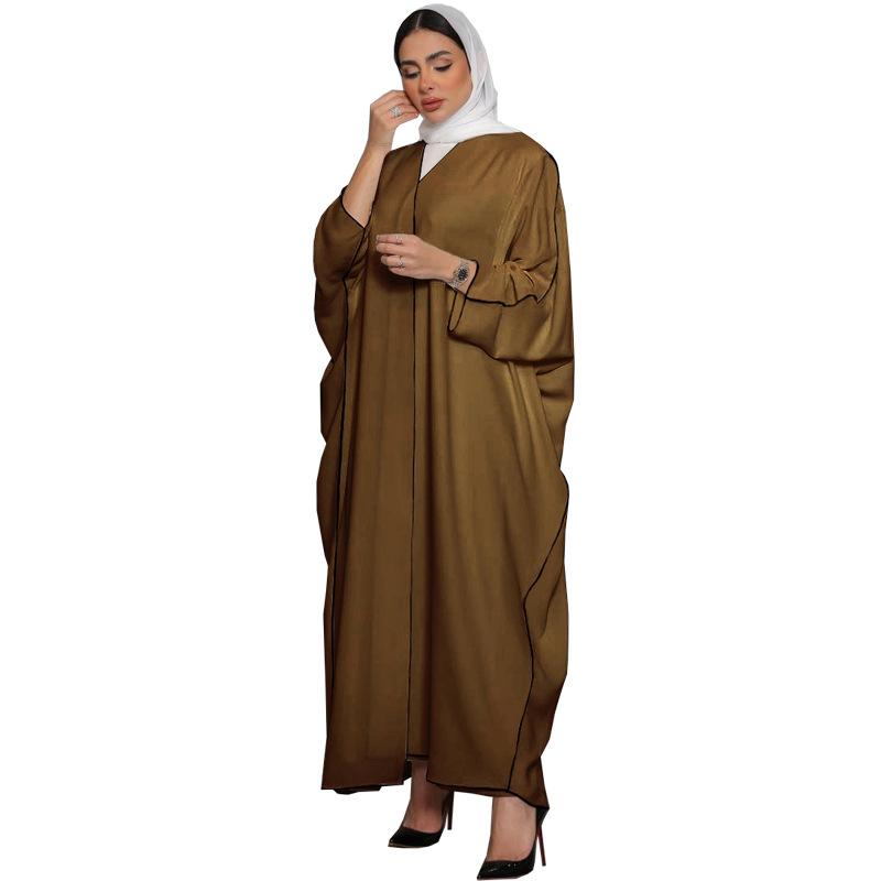 White Panelled Abaya Robe