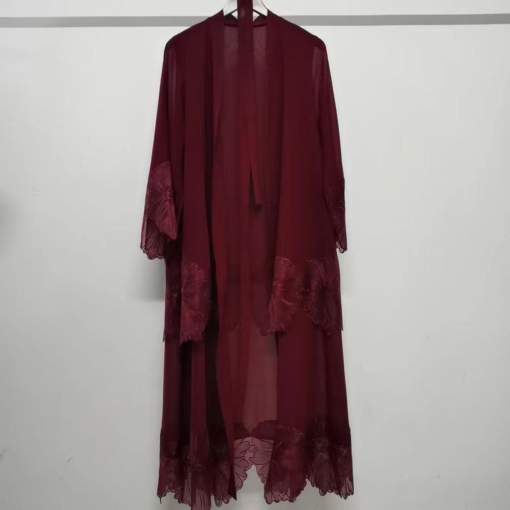 1pcs Lace Embroidery Double-Layer Cardigan