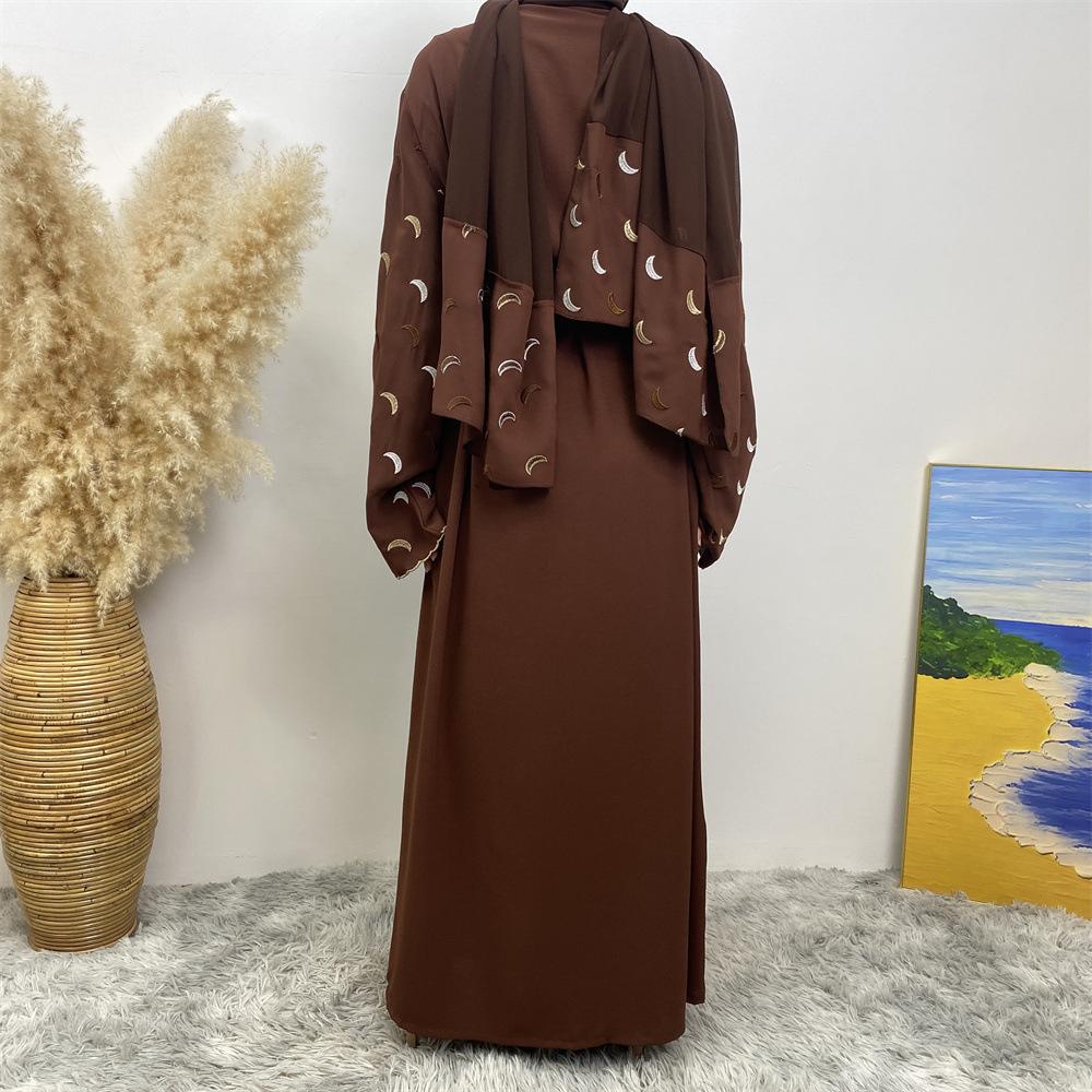 Explosions Heavy Industry Embroidery Cardigan Abaya