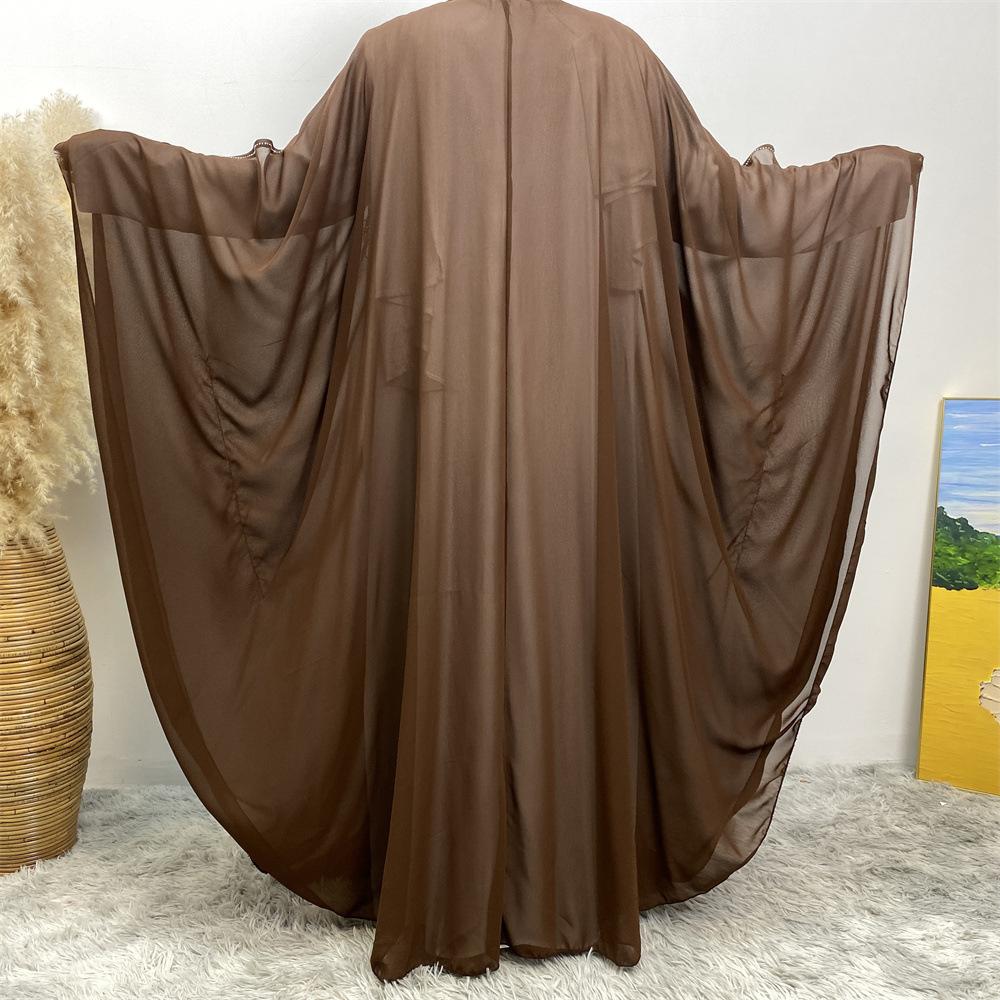 Muslim Rhinestone Cardigan Dress