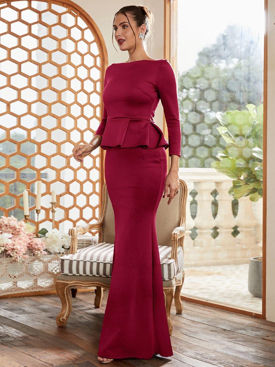 Crew Neck Mermaid Evening Dress