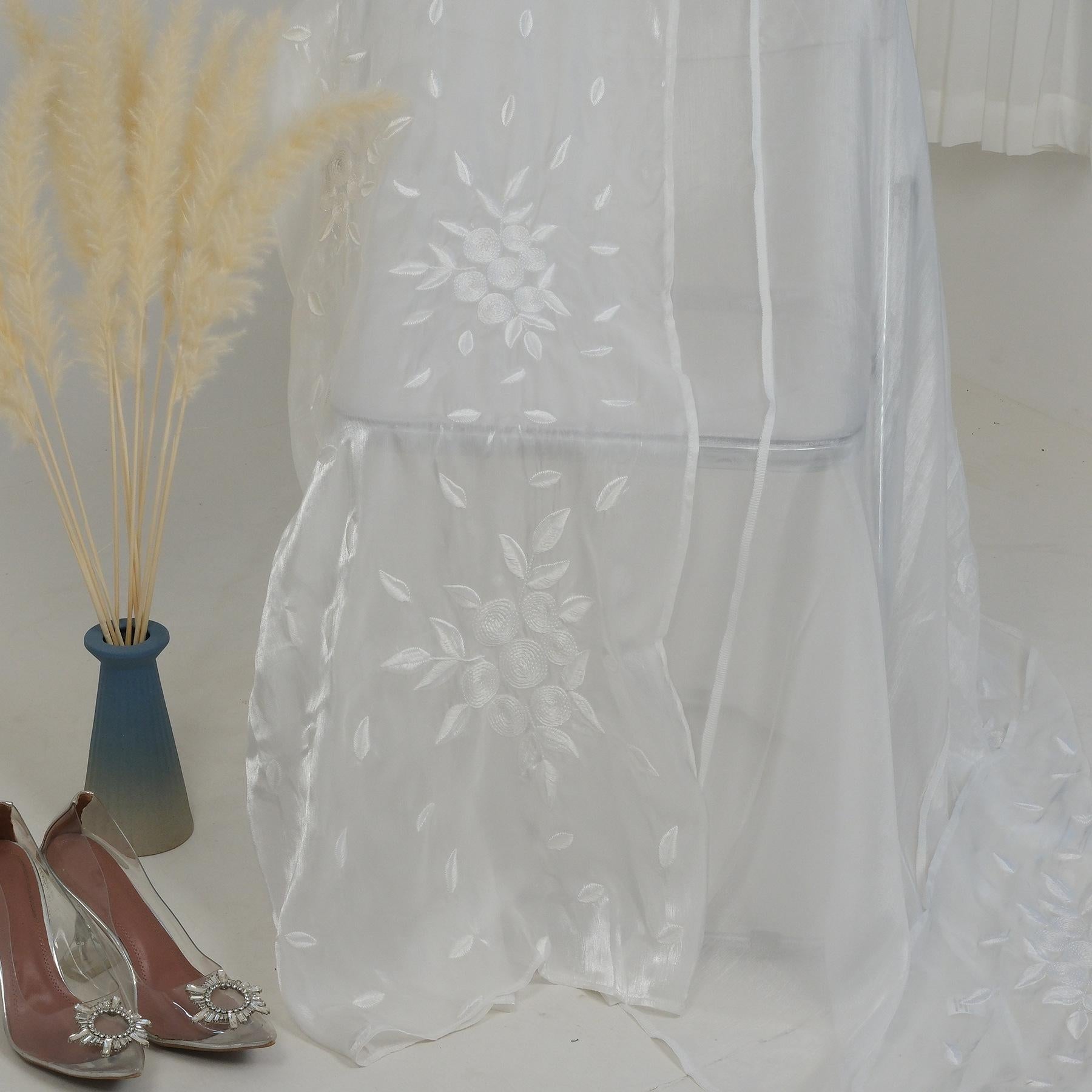 HASASERIES HS1015 1pcs Cardigan Printed Bubble Sleeves Elegant Long Skirt