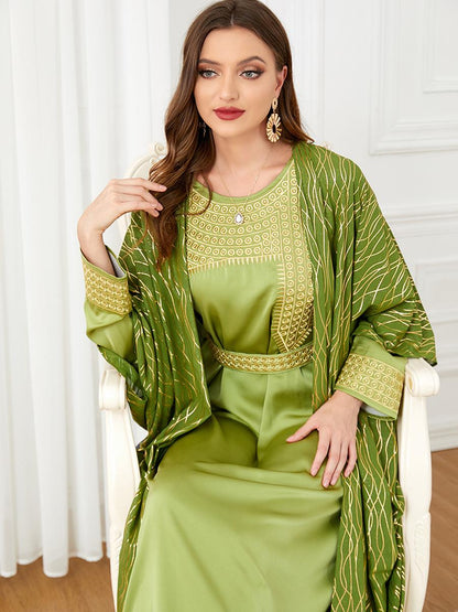 2pcs Inner Dress  with Cardigan