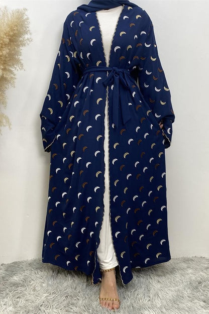 Explosions Heavy Industry Embroidery Cardigan Abaya