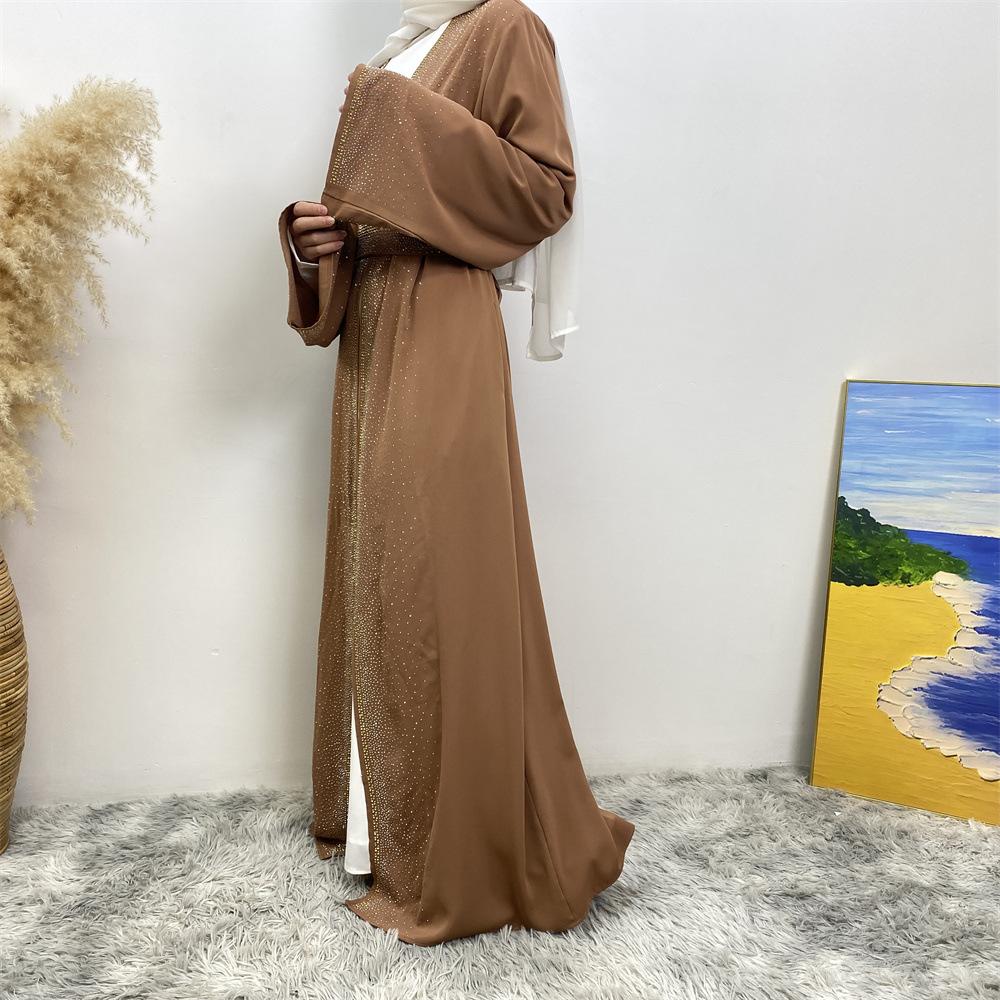 Hot Diamond Lace Up Cardigan with Pocket Dress