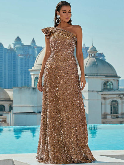 One Shoulder Prom Dress