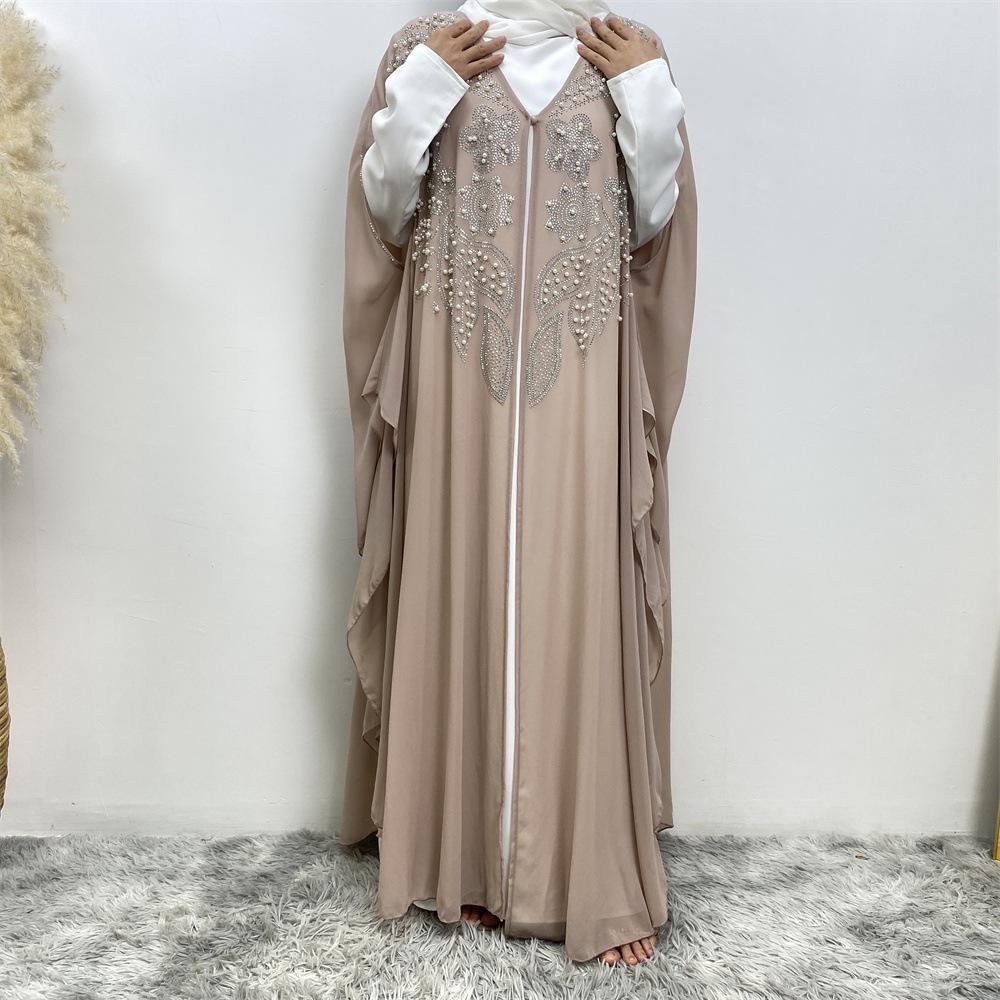 Muslim Rhinestone Cardigan Dress
