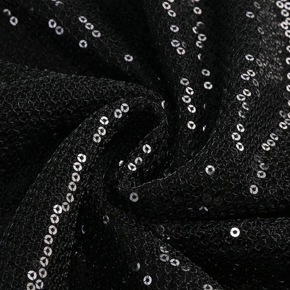 vivien off-shoulder sequin prom maxi dress in black