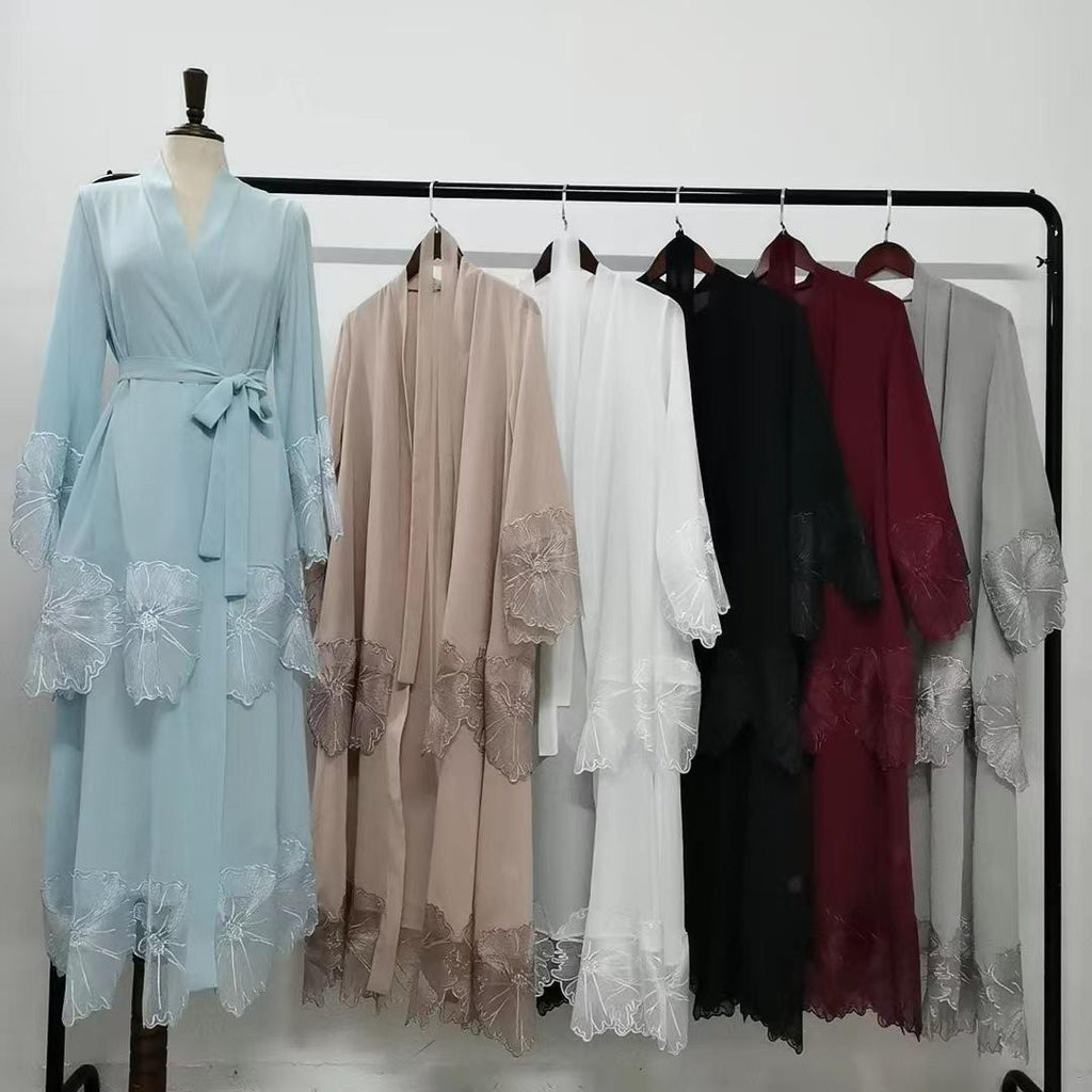 1pcs Lace Embroidery Double-Layer Cardigan