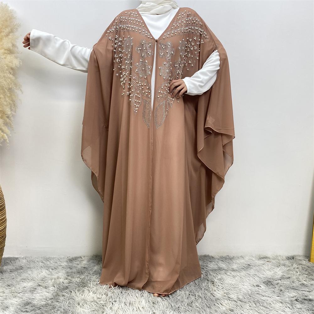 Muslim Rhinestone Cardigan Dress