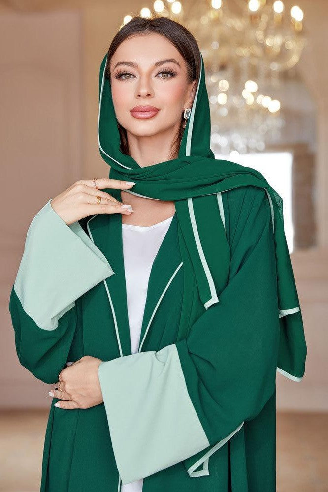 2pcs Set  Cardigan with Hijab