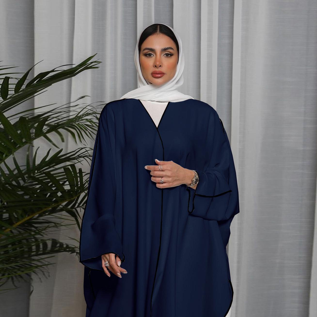 White Panelled Abaya Robe