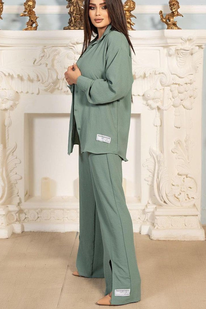 3pcs Set Long Sleeved Shirt Vest and Pants