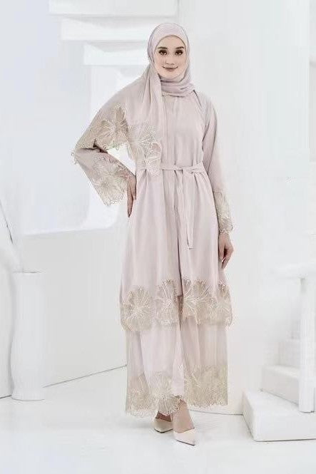 1pcs Lace Embroidery Double-Layer Cardigan