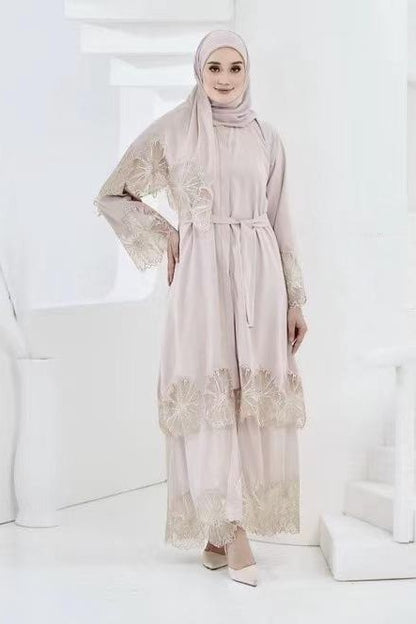 1pcs Lace Embroidery Double-Layer Cardigan