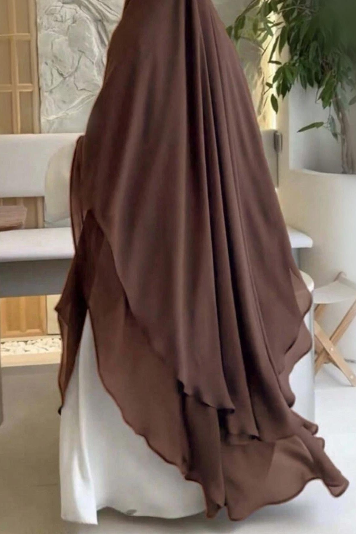 Double Layered Chiffon Large Swing Headscarf