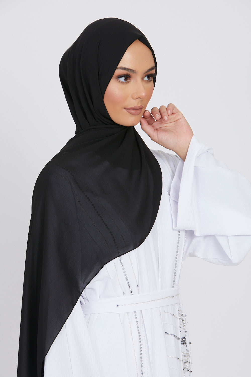 MAXI Luxury Georgette Hijab - Black