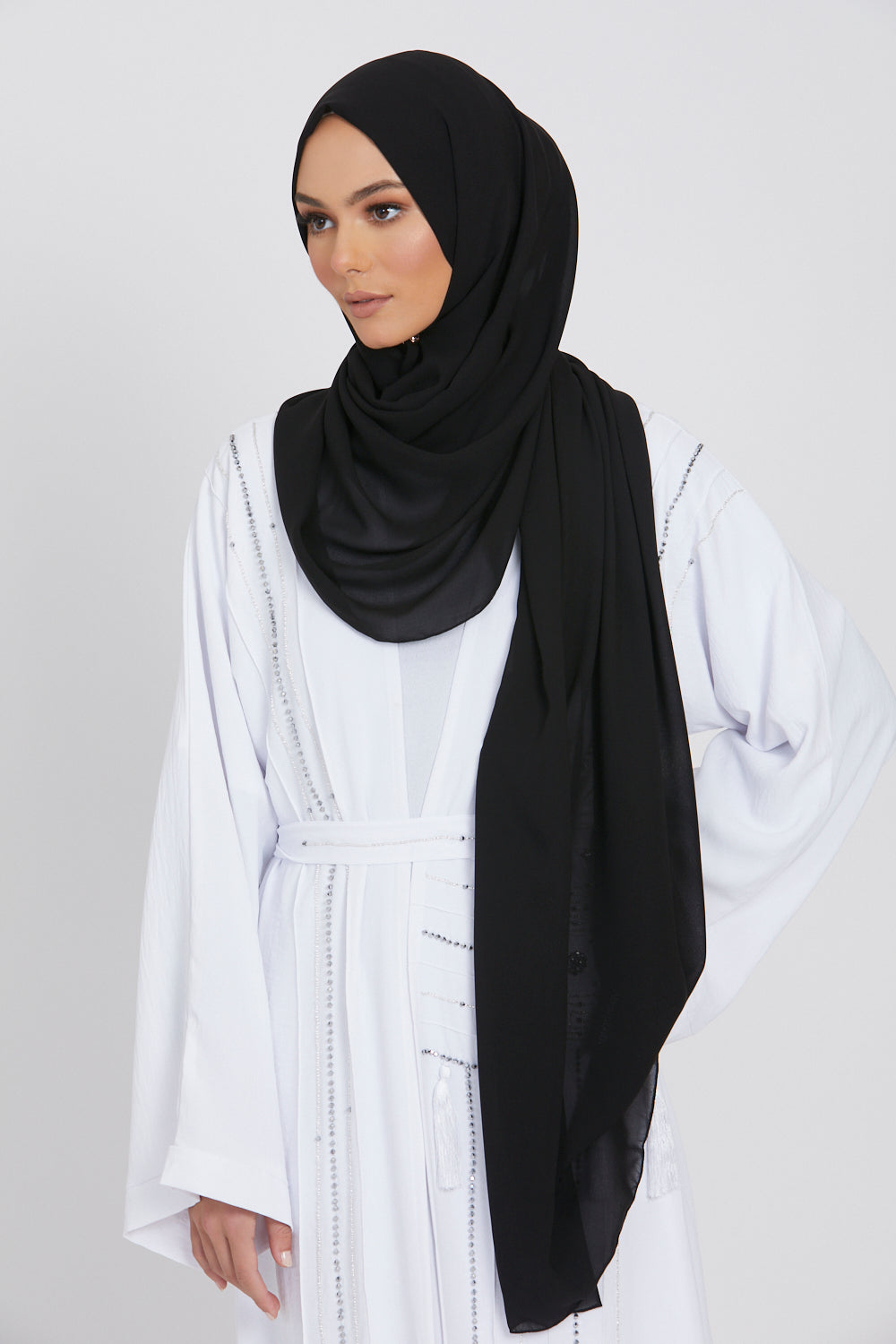 MAXI Luxury Georgette Hijab - Black