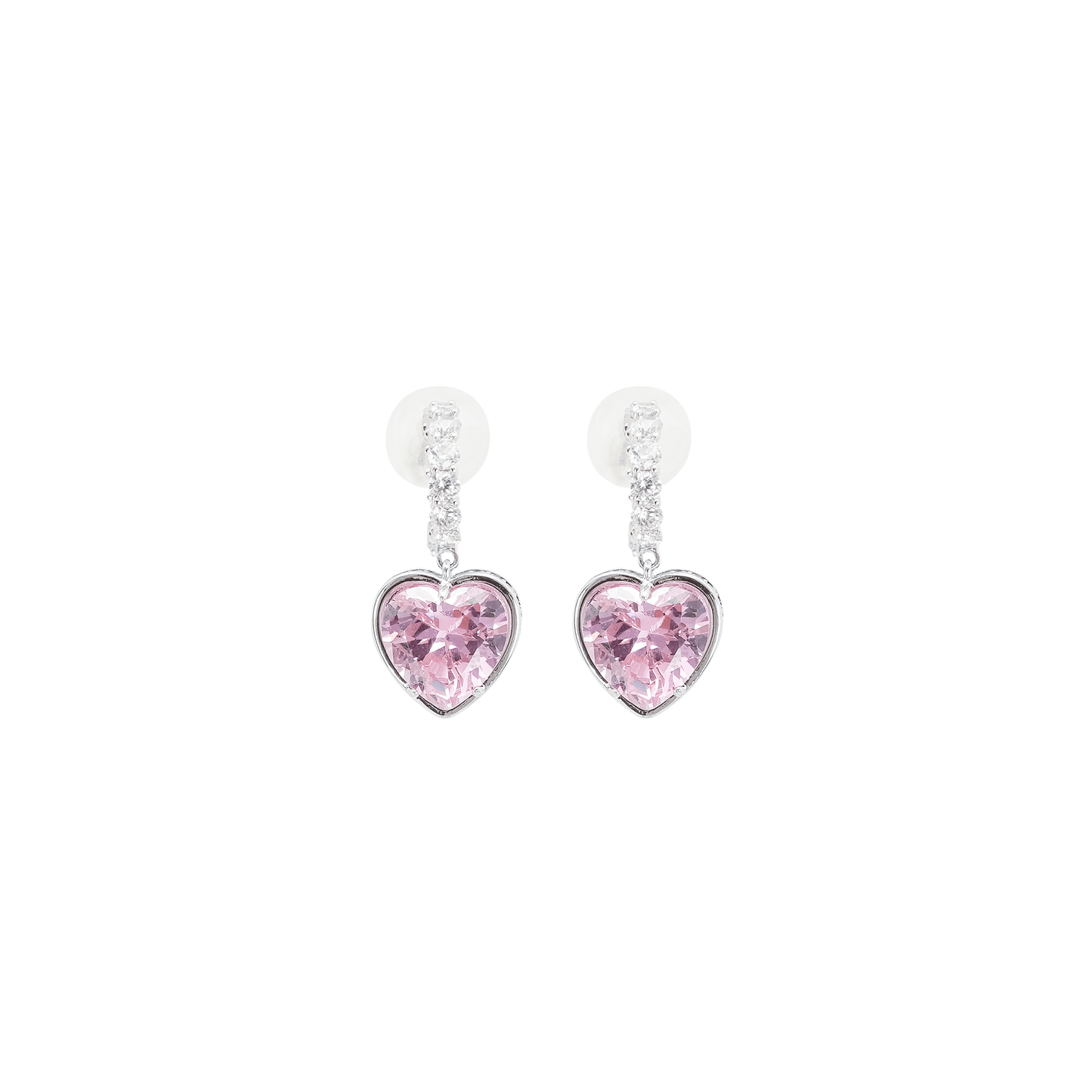 Heart pendant earring