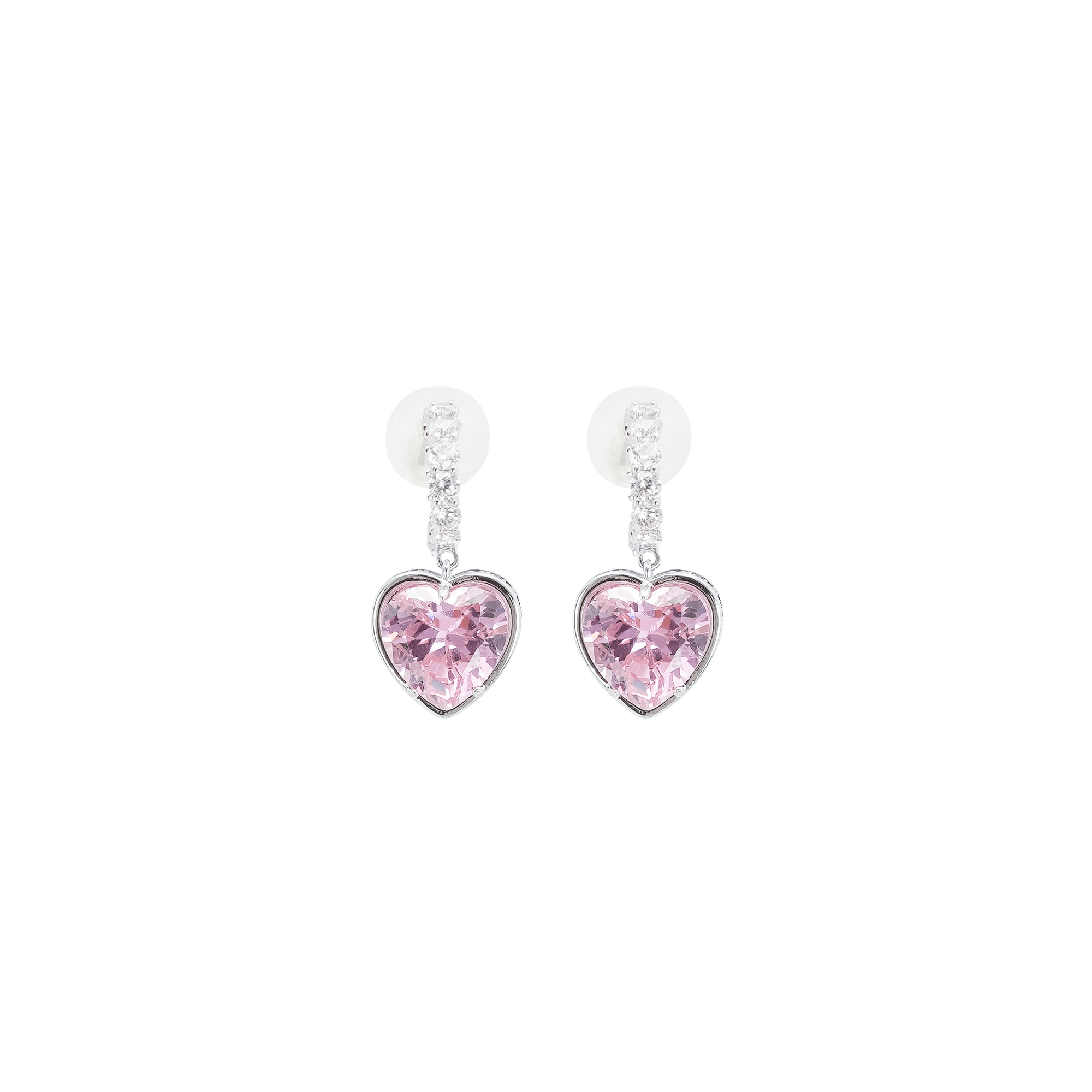 Heart pendant earring