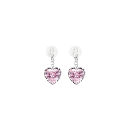 Heart pendant earring