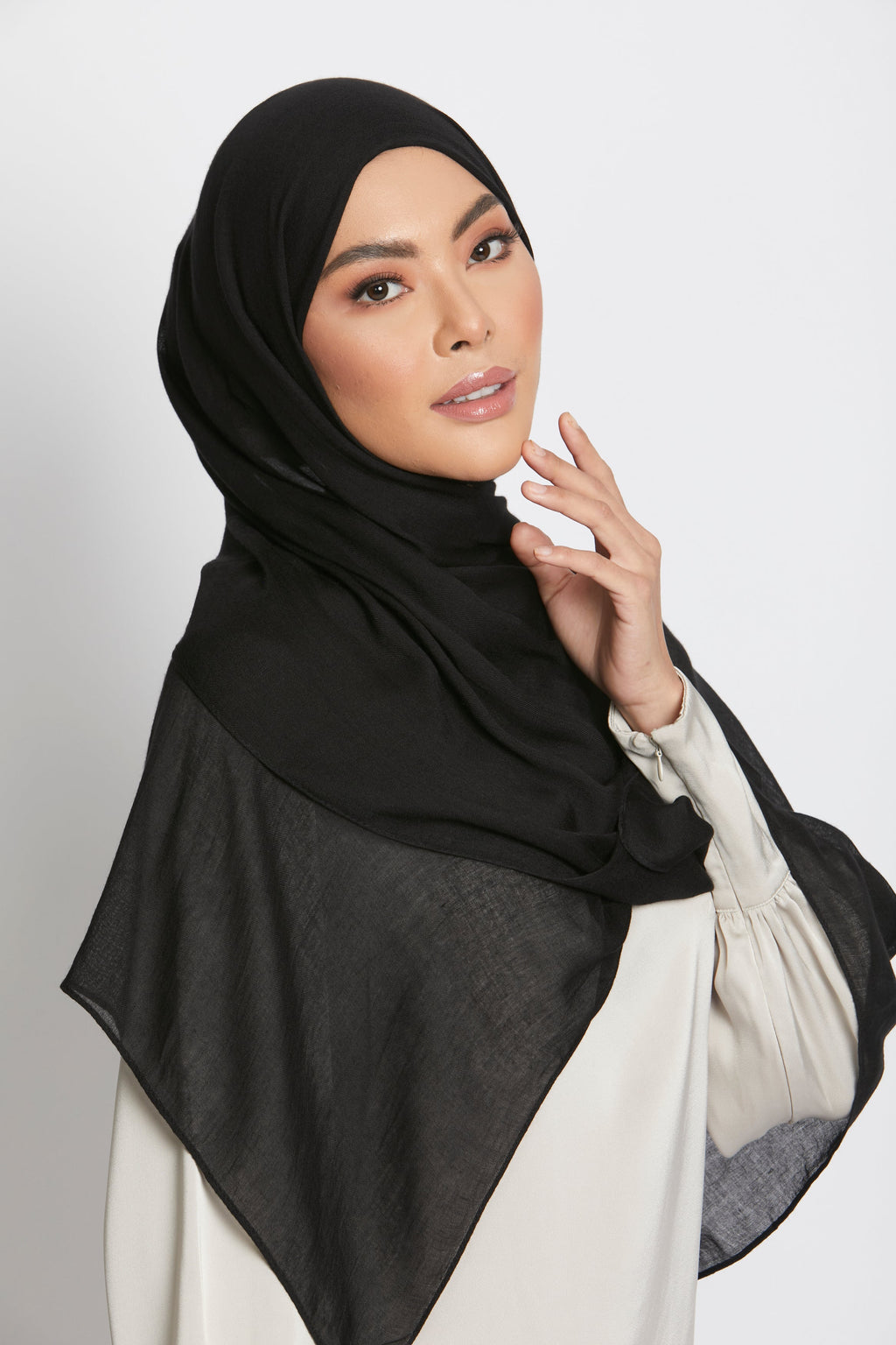Rayon Lightweight Viscose Hijab - Black