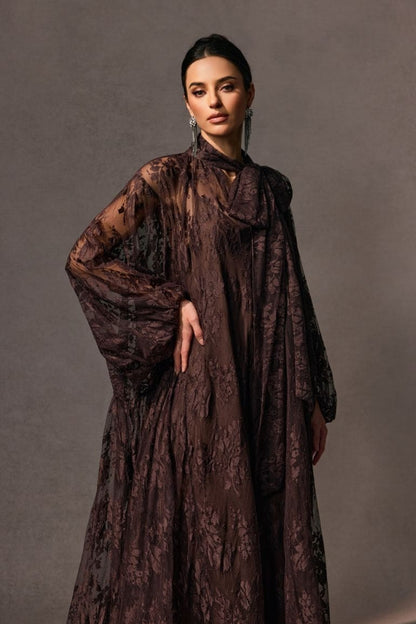 Catharine Floral Lace Sheer Maxi Dress