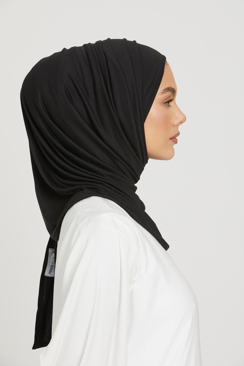 Premium Instant Jersey Hijab - Black