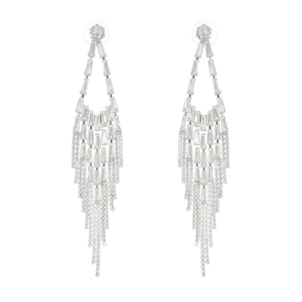 Isabelle crystal-embellished drop earrings