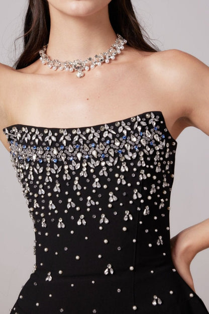 MELISANDE EMBELLISHED MINI  DRESS